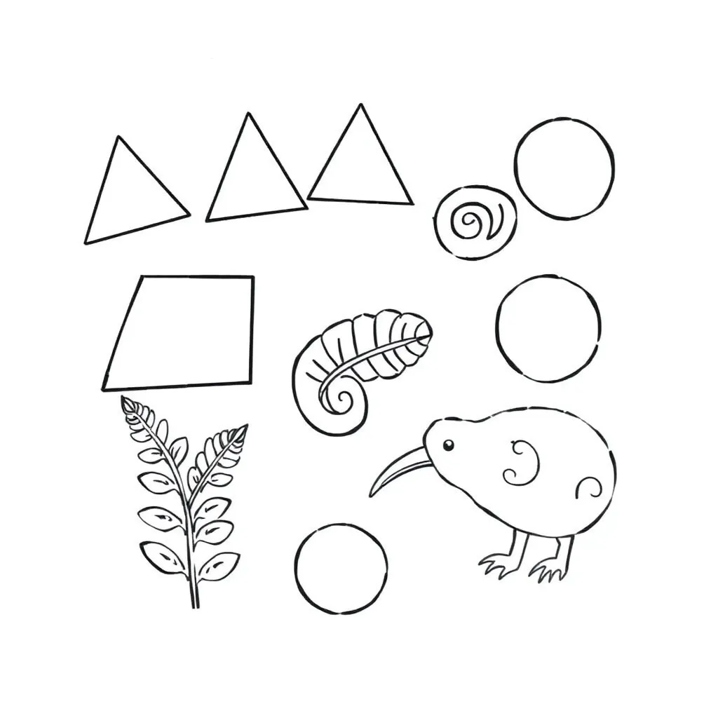 Various 2D shapes including triangles, squares, pentagons and hexagons