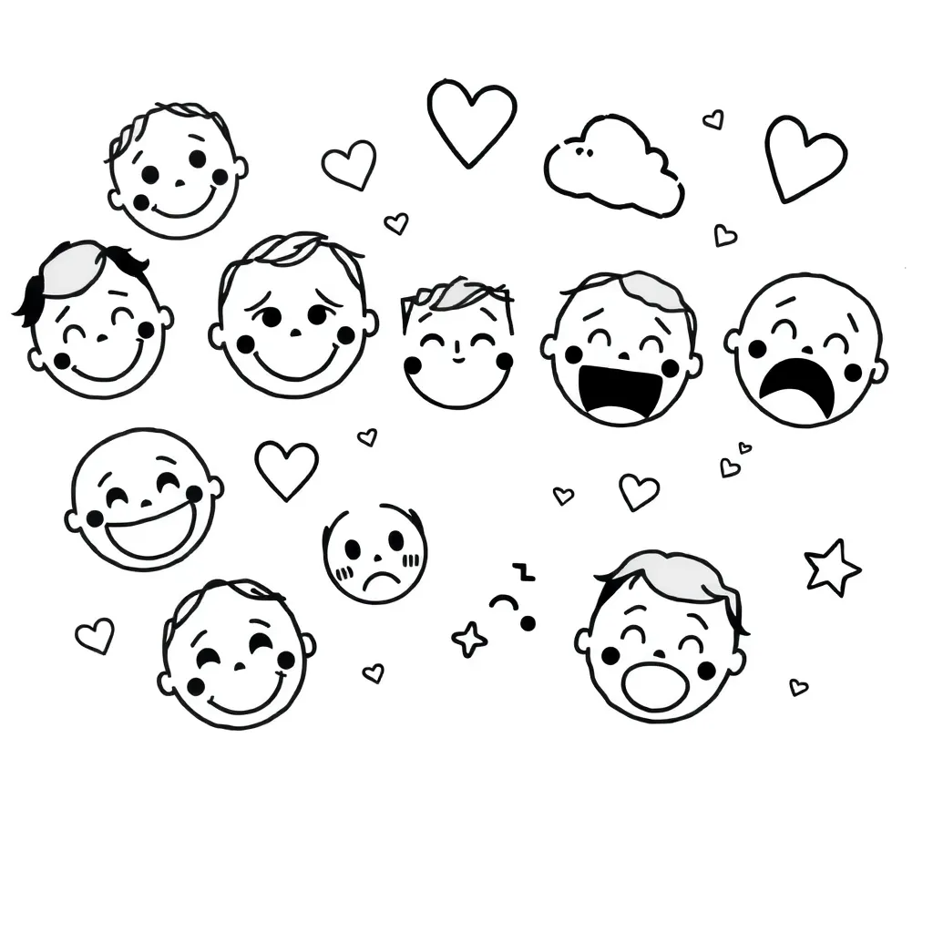 Students showing different emotions and connecting with each other