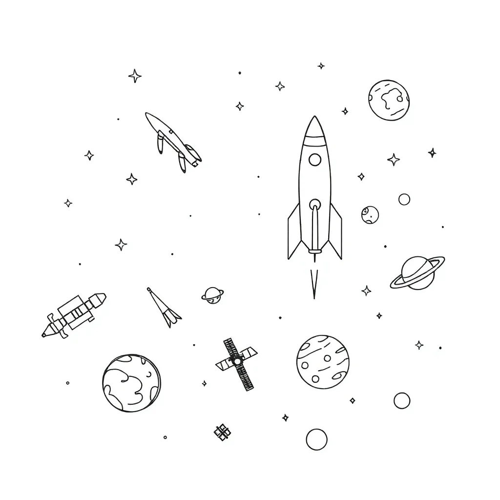 Satellite tracking space debris around Earth