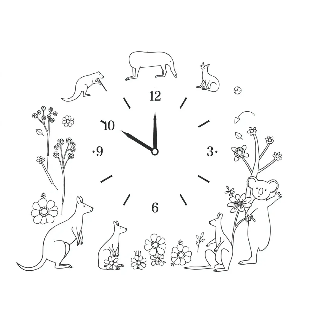 Clock showing half past time