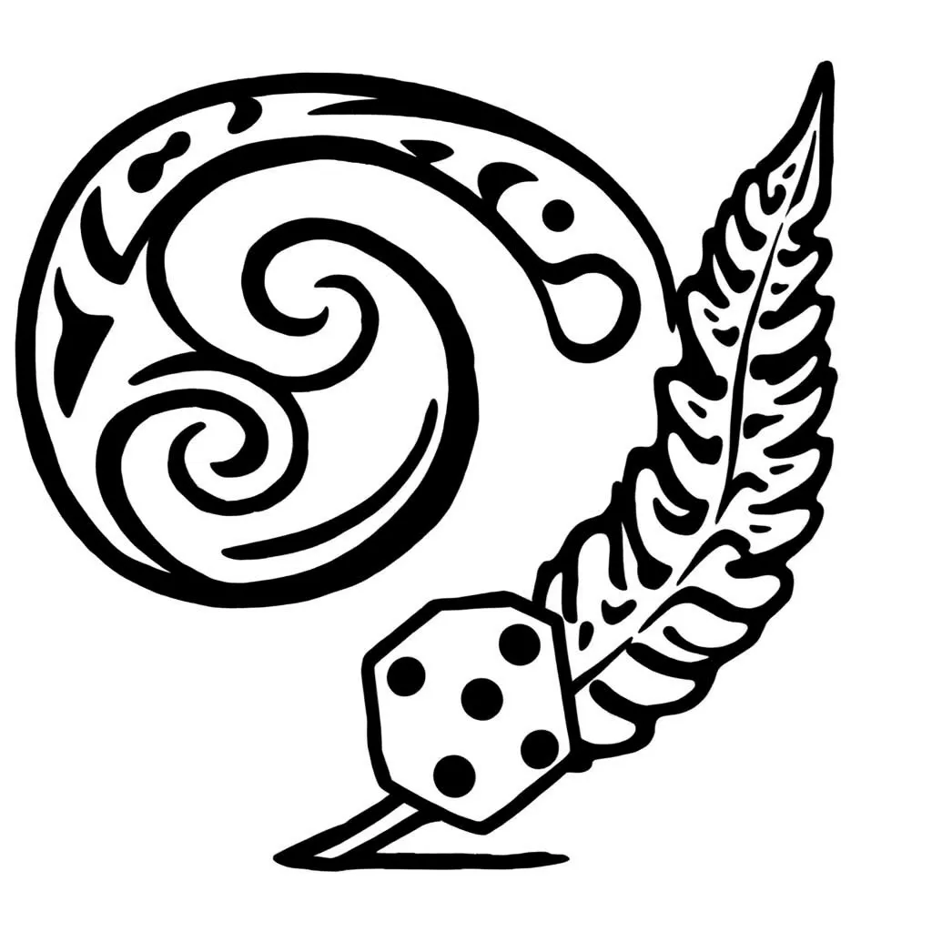 Dice and coins illustration