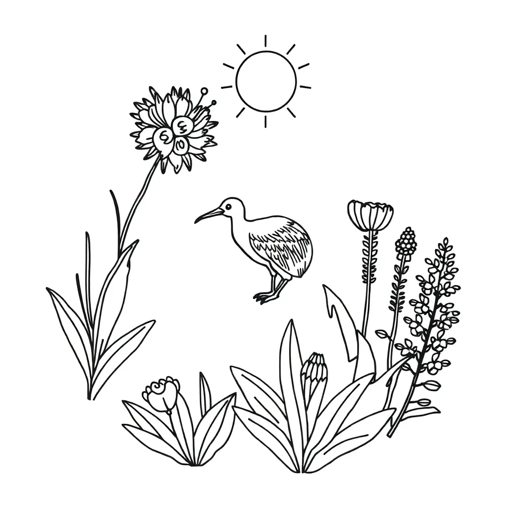 Flourish acrostic illustration
