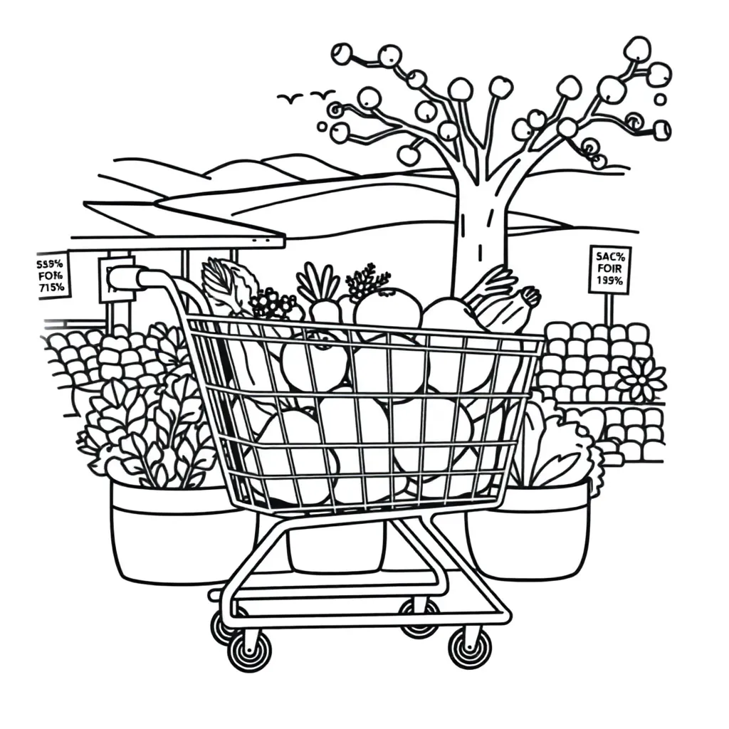 Shopping discount illustration