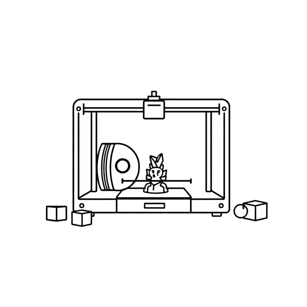 3D printer creating an object layer by layer