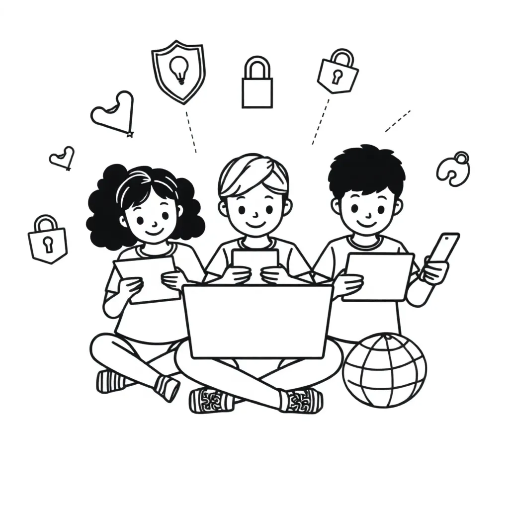 Digital citizenship illustration