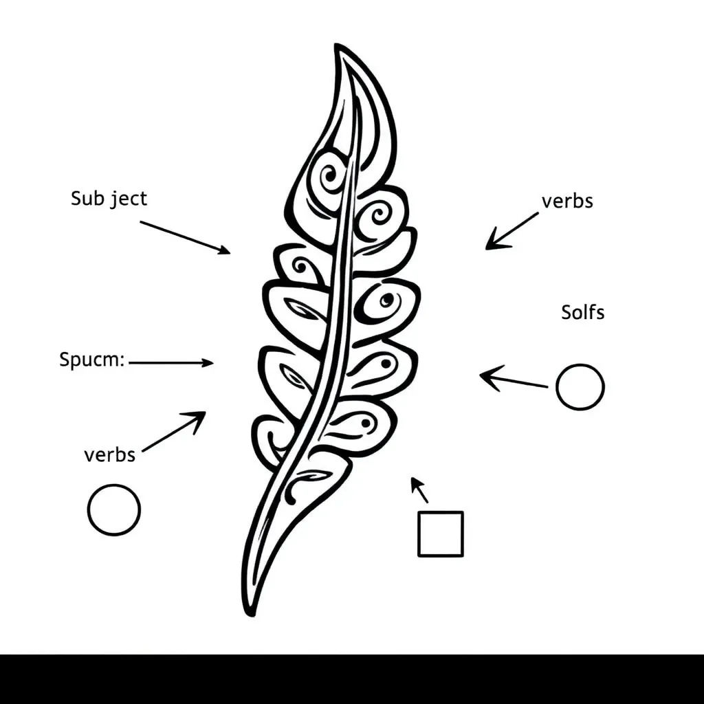 Grammar and sentence structure illustration