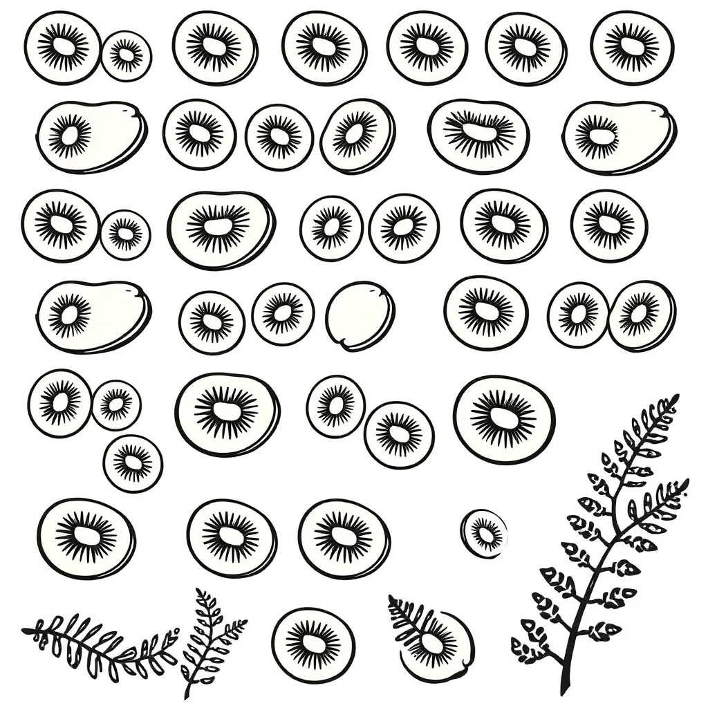 Array of dots arranged in rows and columns