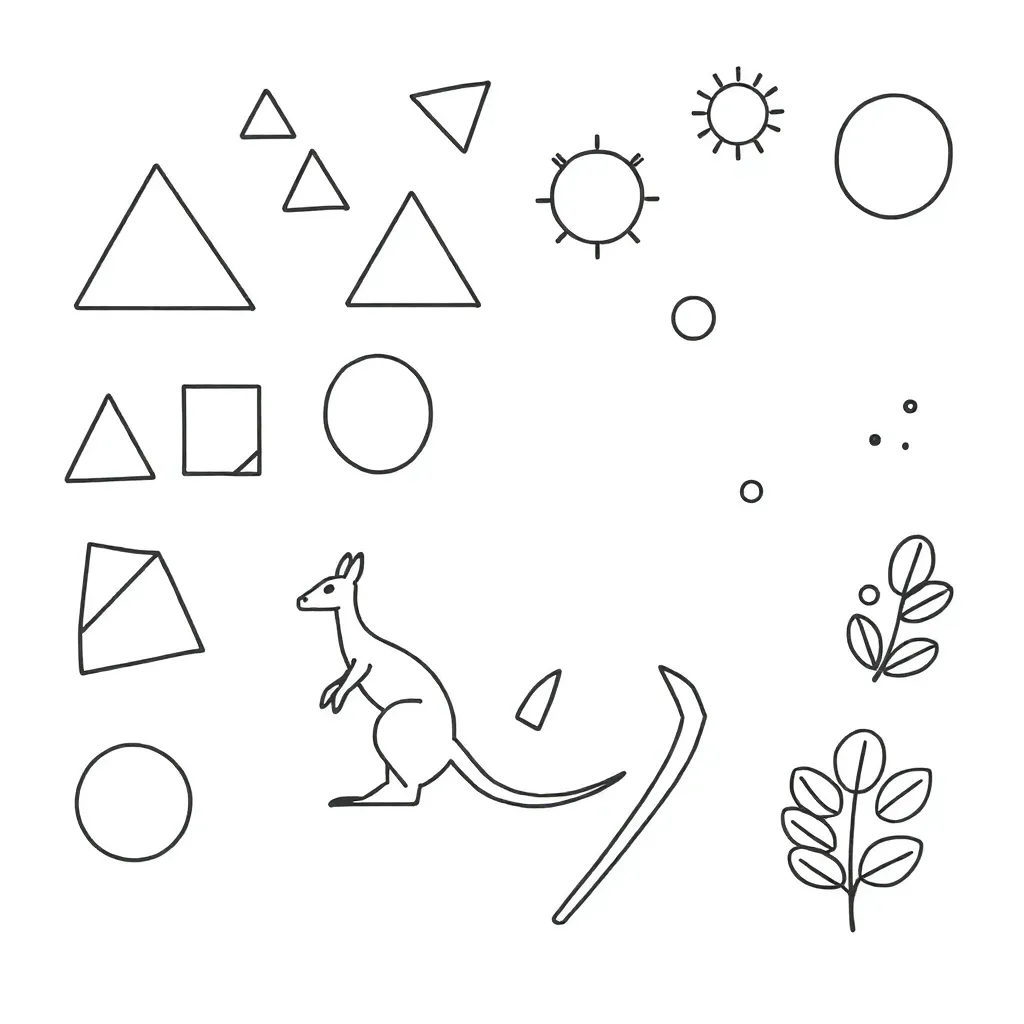 Various 2D shapes in the environment