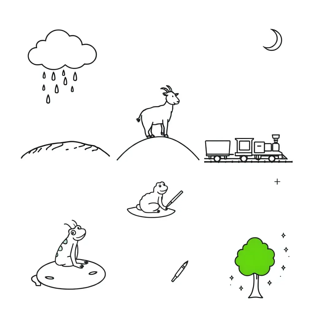 Spelling practice illustration