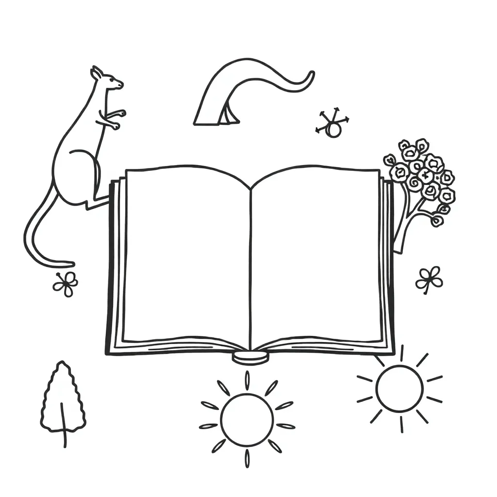 Crystal ball with books and stars