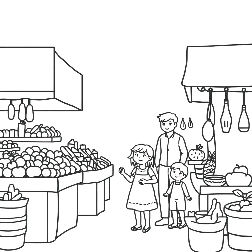 Children with various items representing needs and wants