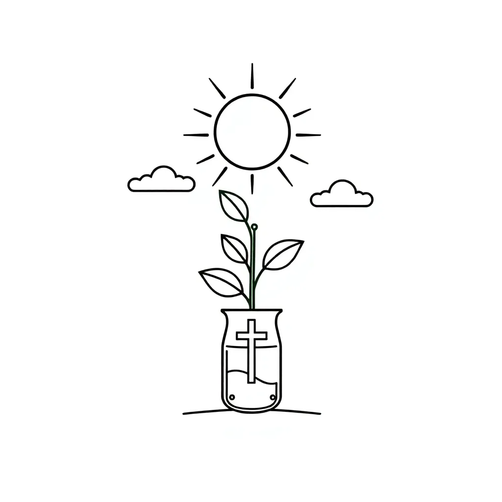 Leaf with sunlight showing photosynthesis