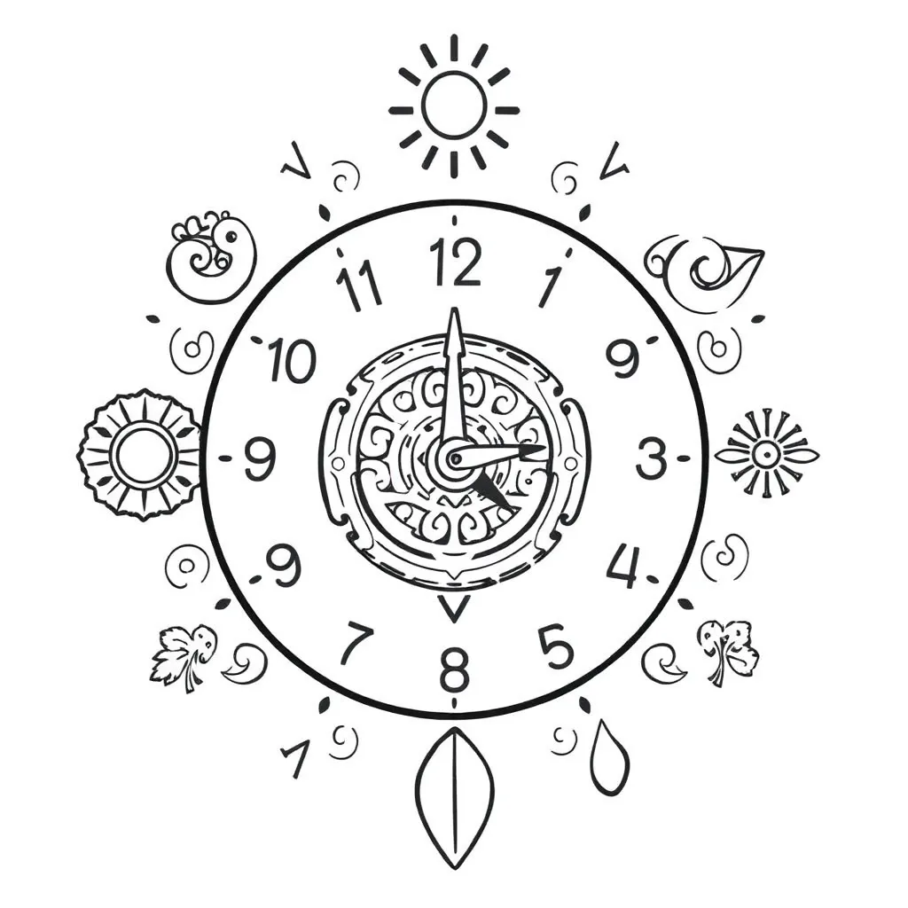 Clock and time measurement illustration
