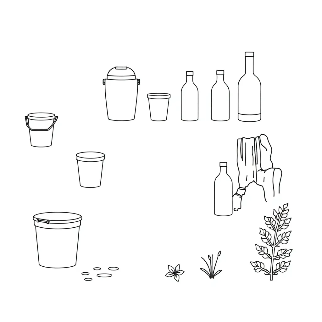 Cultural baking ingredients and measuring tools