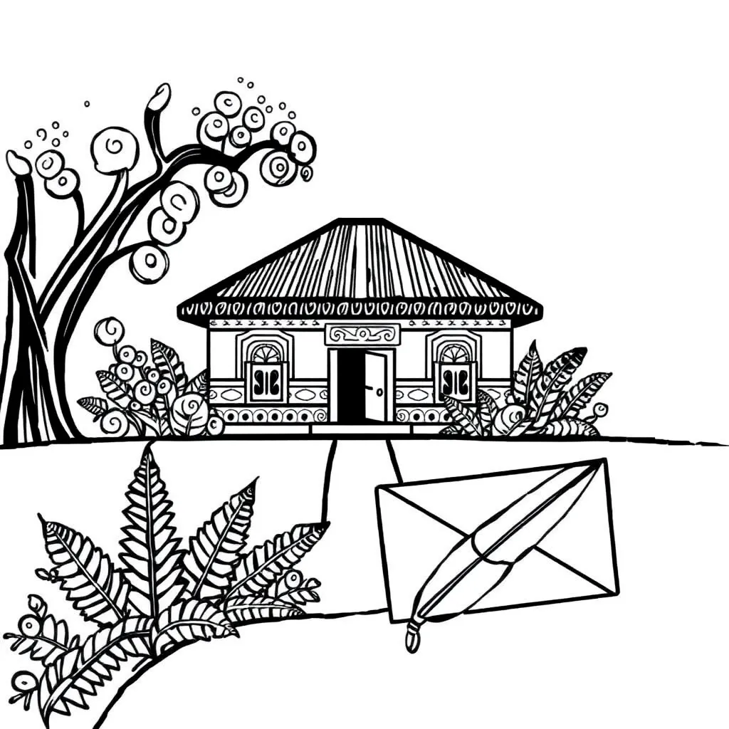 Letter writing illustration