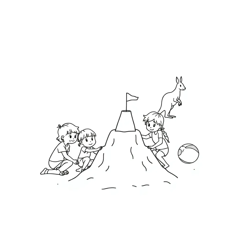 Two children working together in movement activities