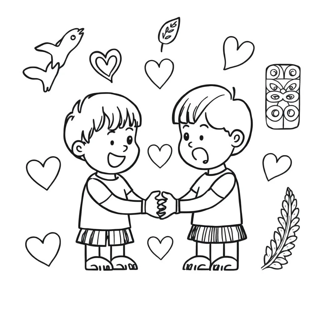 Children resolving conflict peacefully