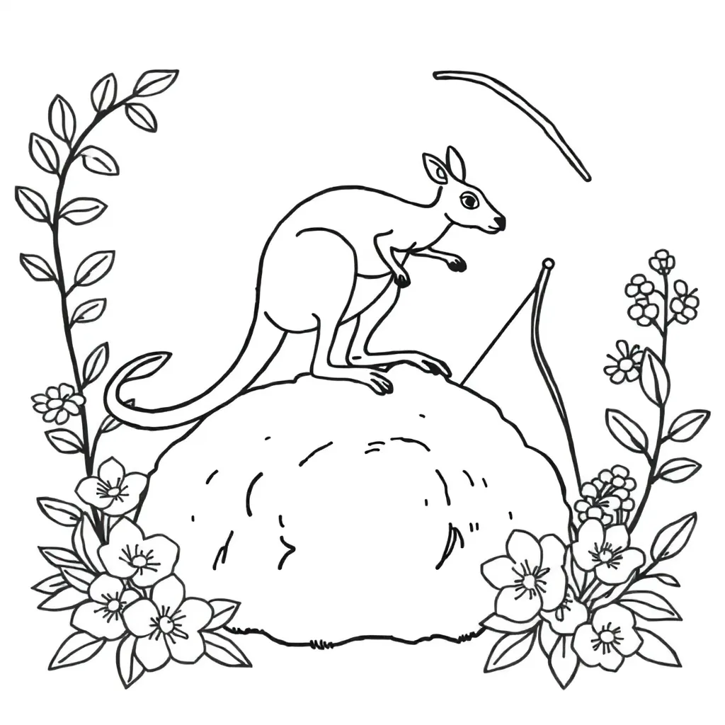 Cat and hat rhyming illustration