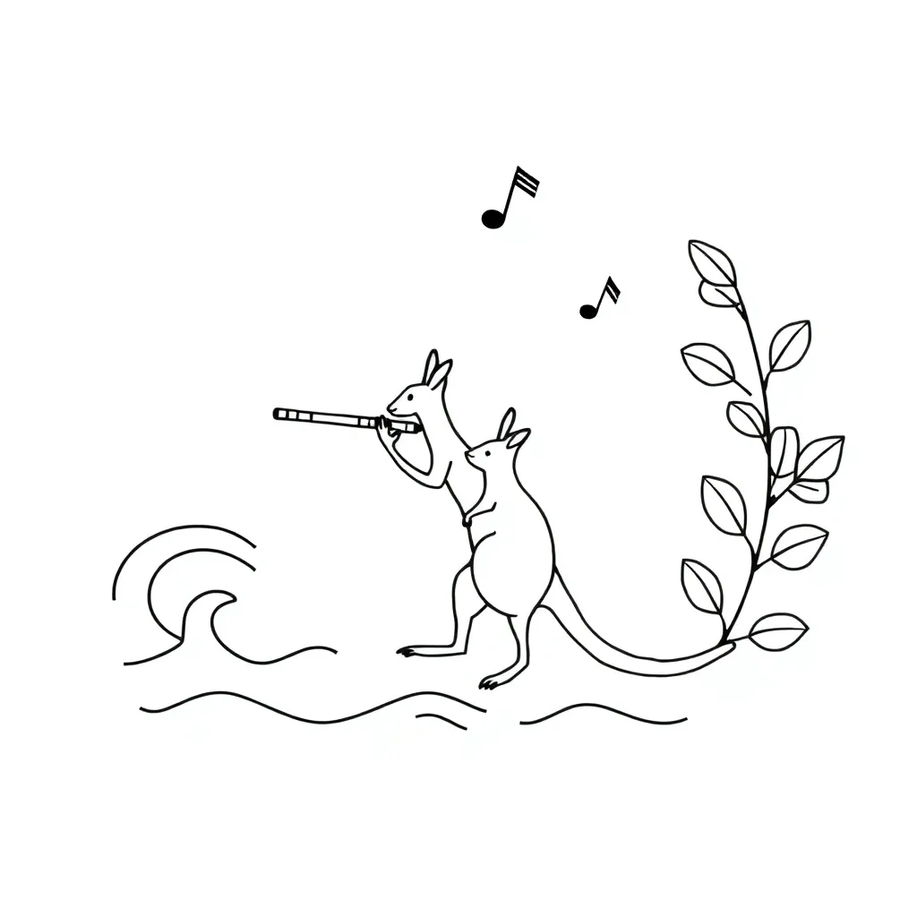 Musical notes and instruments illustration