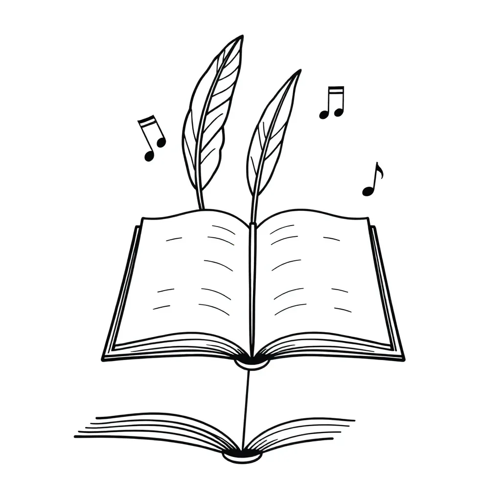 Poetry and writing illustration