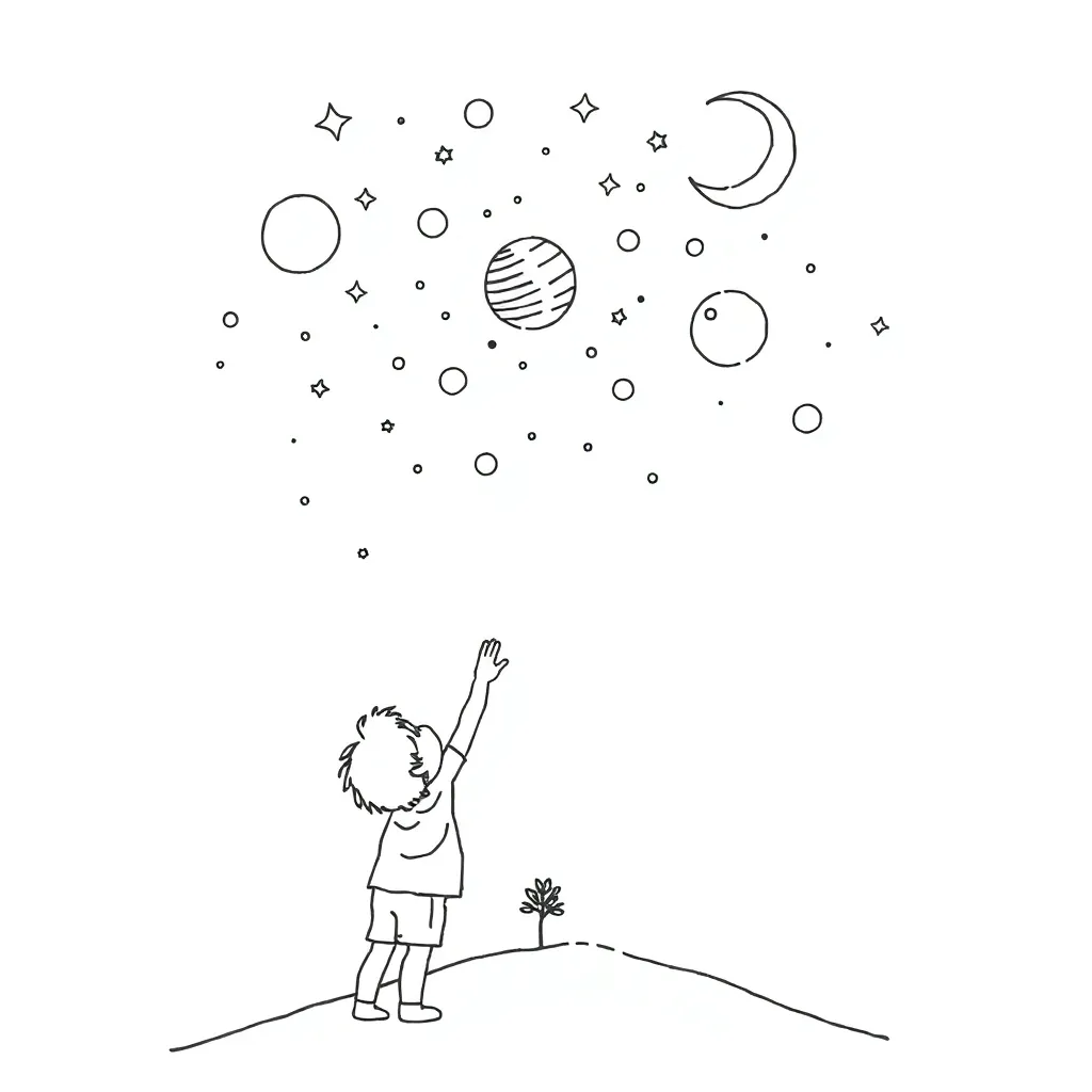 Dr. Kalpana Chawla in space suit with stars and space shuttle