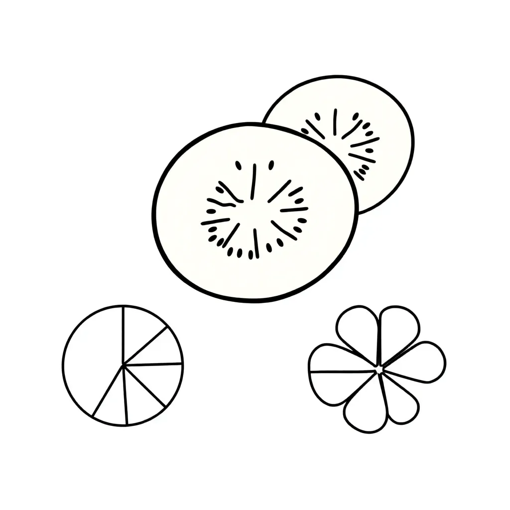 Fractions, decimals and percentages illustration