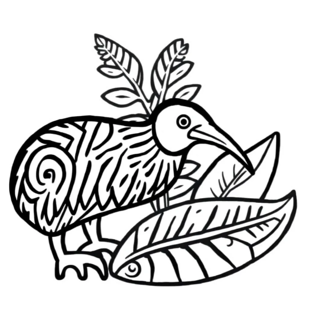 Māori greeting illustration