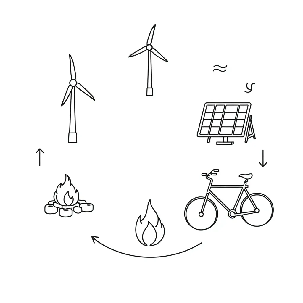 Ball rolling down ramp energy transfer diagram
