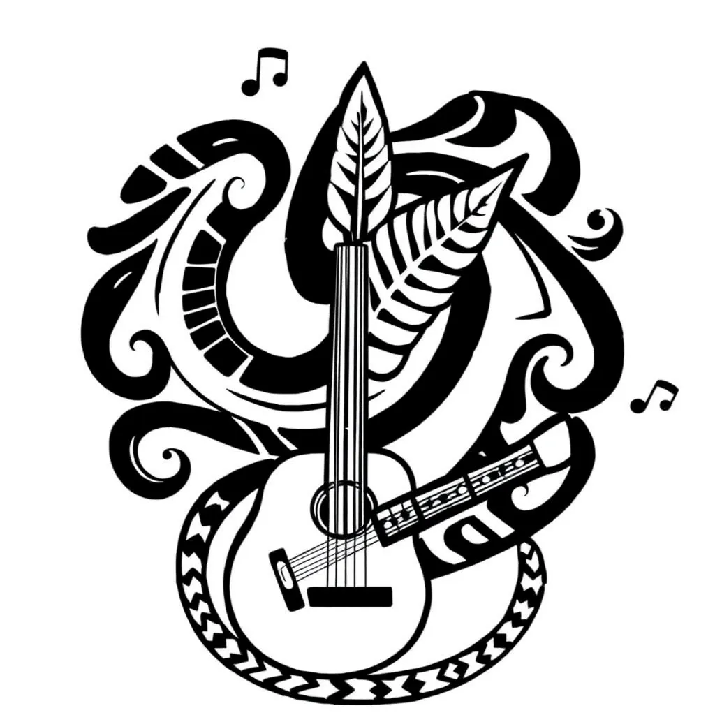 Musical notes and school values illustration