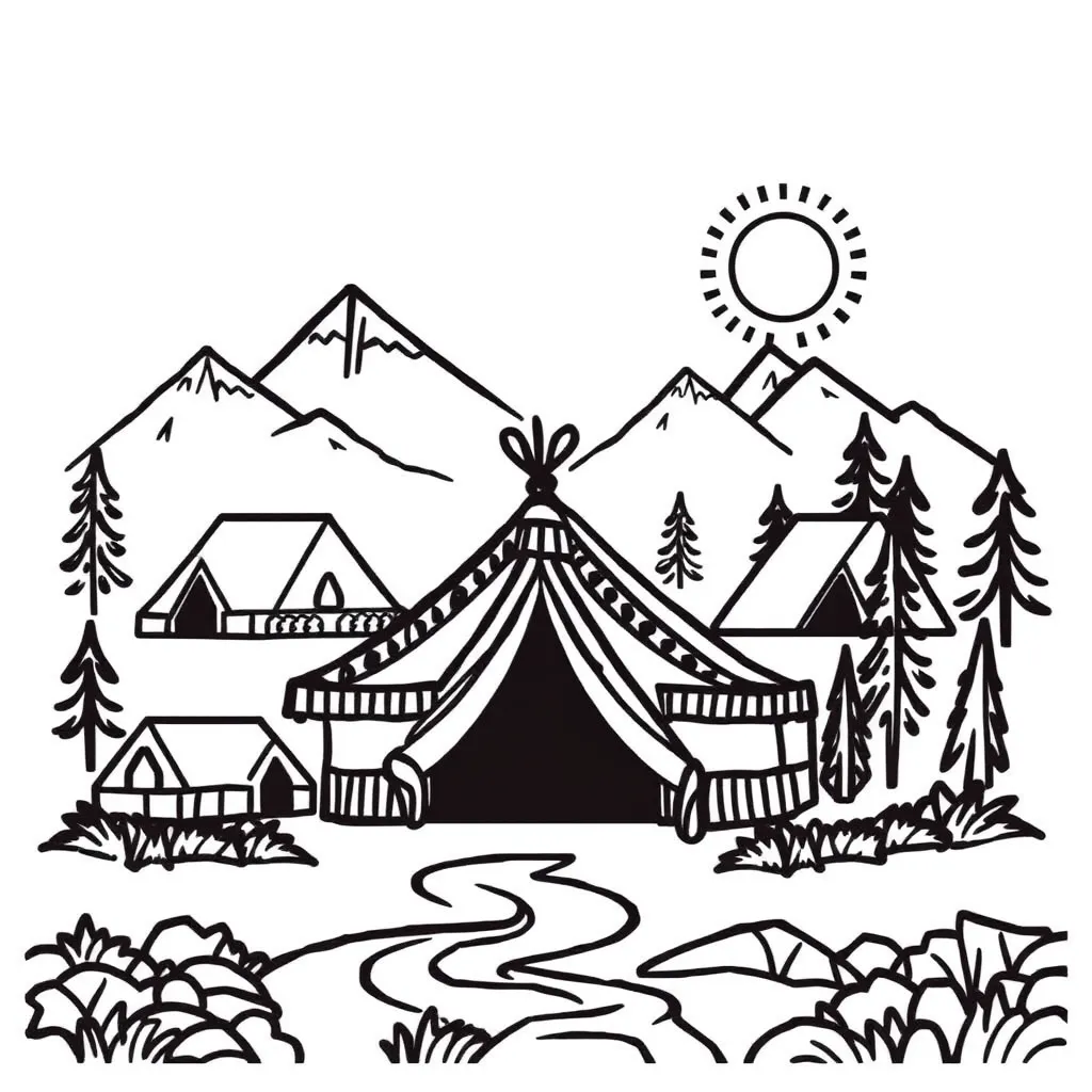 Survival shapes and camping equipment