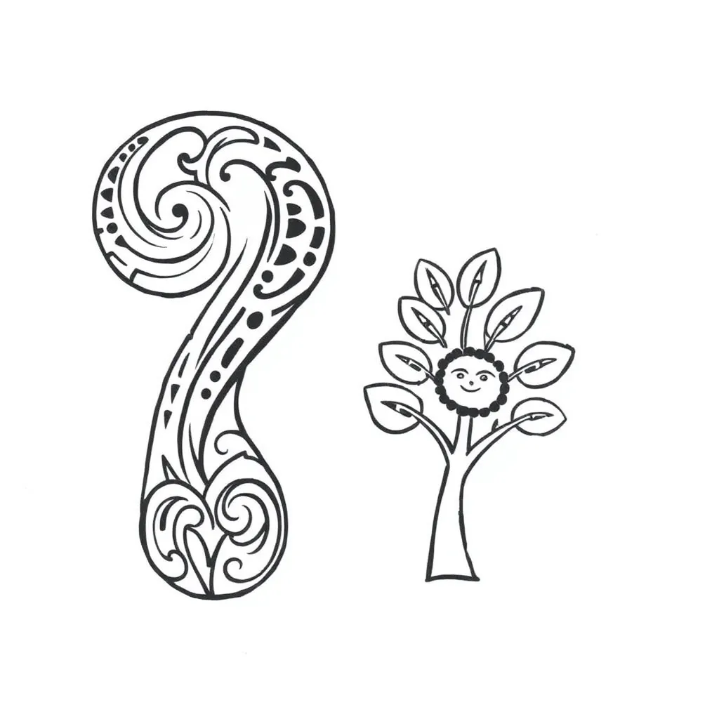 Māori cultural design with koru patterns