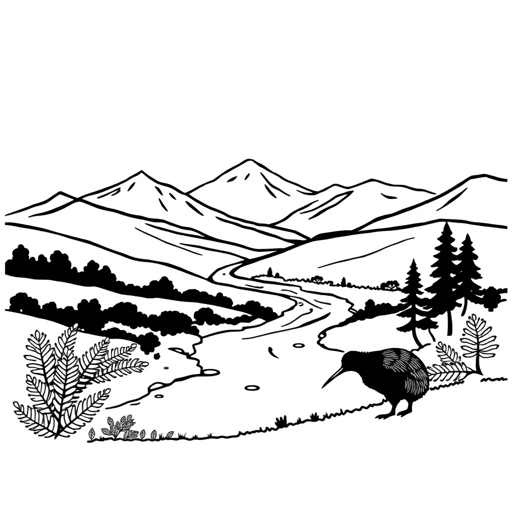 Story map with characters and setting elements