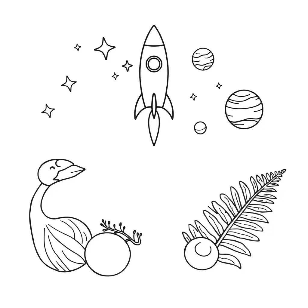 Space and planets illustration