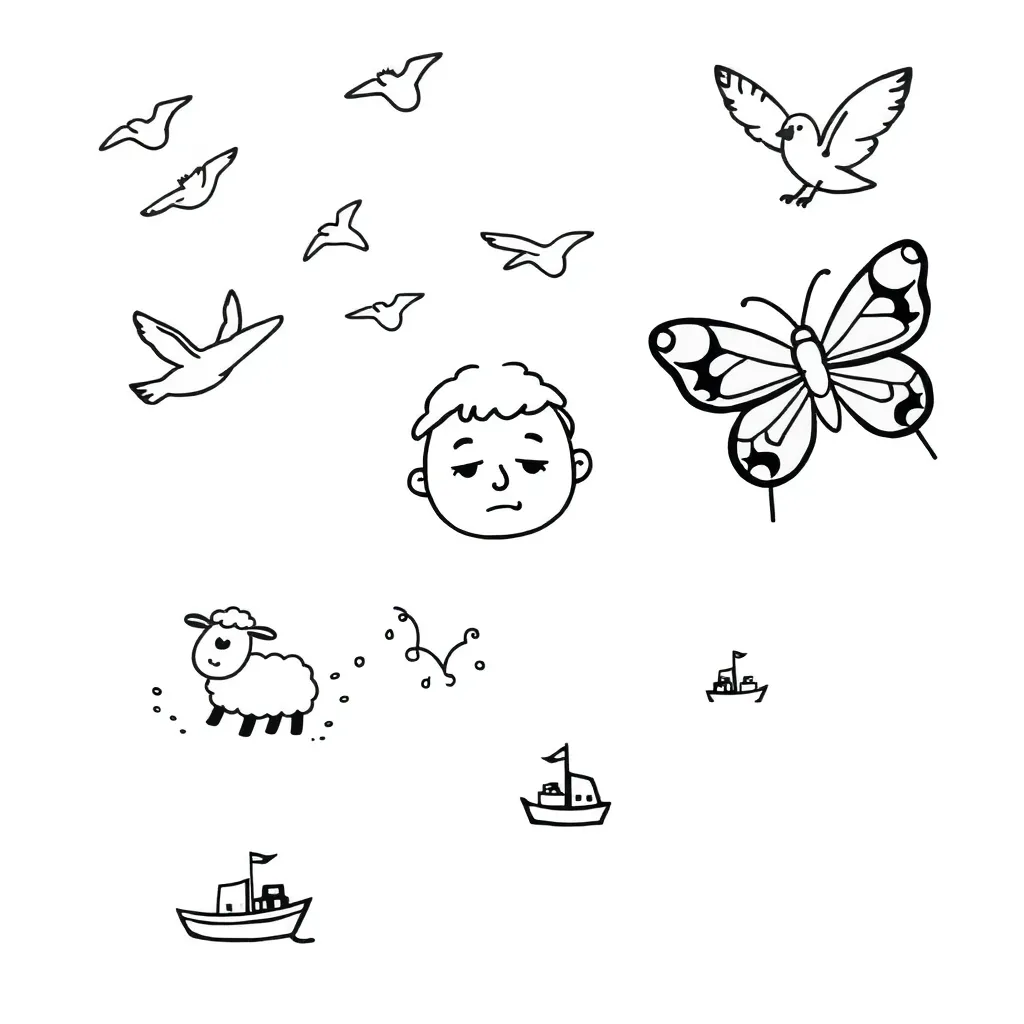 Children reading with letter sounds floating around them