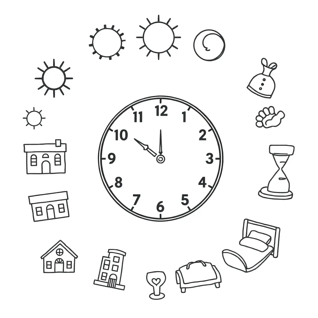 Clock and time illustration
