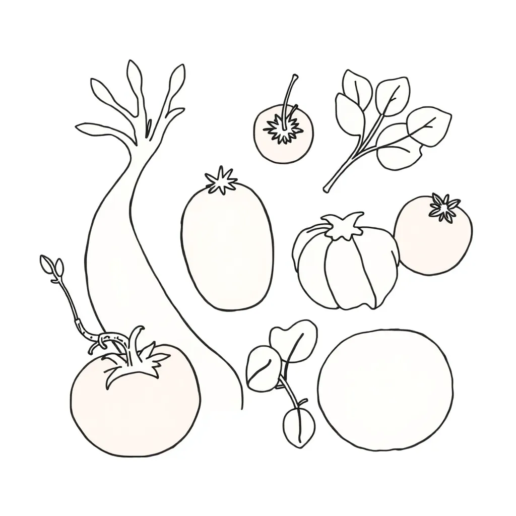 Healthy foods and nutrition illustration