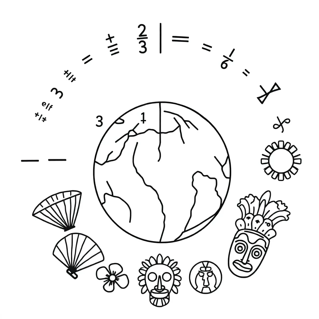 Mathematical exponents illustration