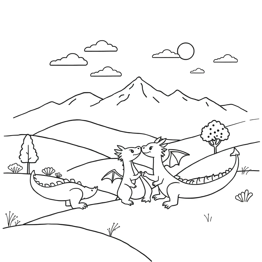 Friendly dragon at the park