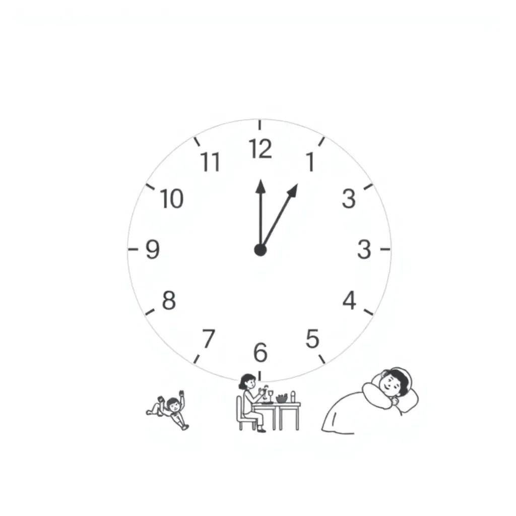 Clock and calendar illustration