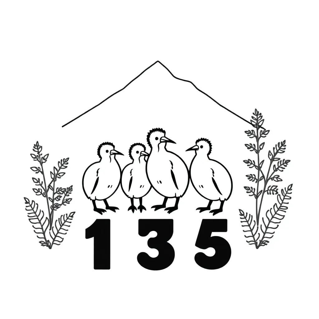 Five groups of objects illustration