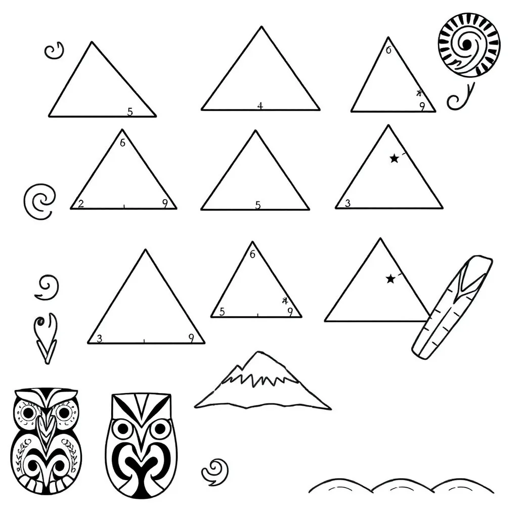 Triangle with angles illustration
