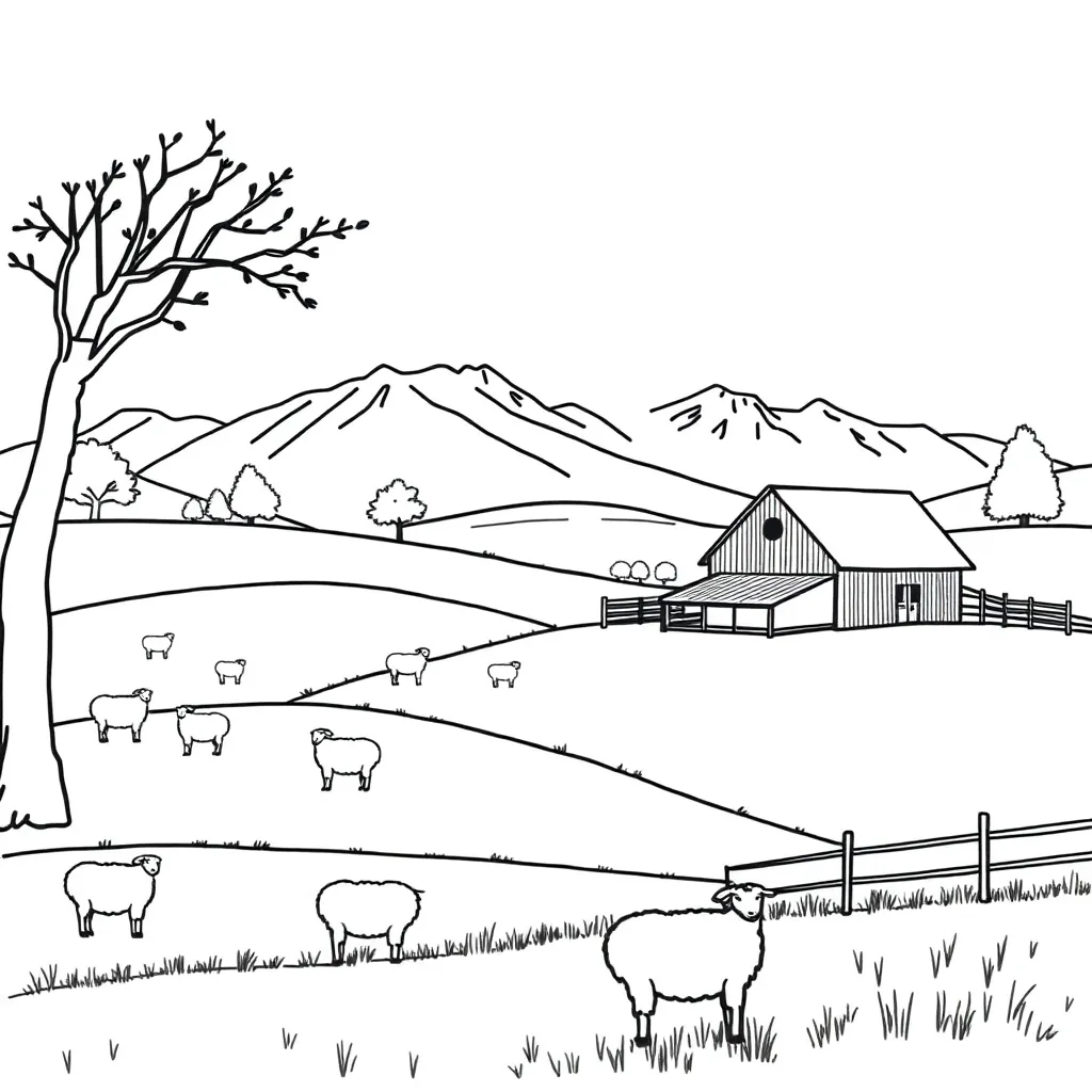 Sheep on a New Zealand farm