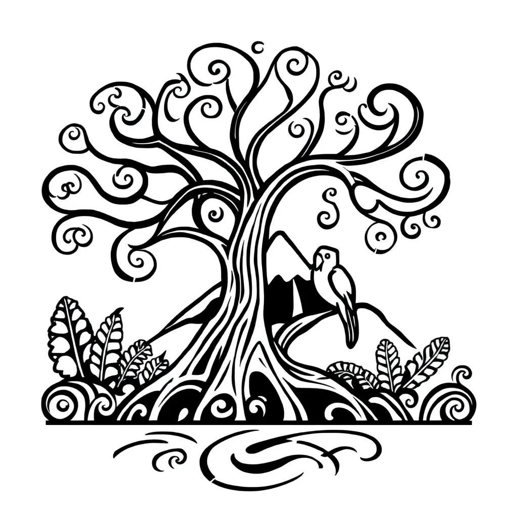 Māori family tree illustration
