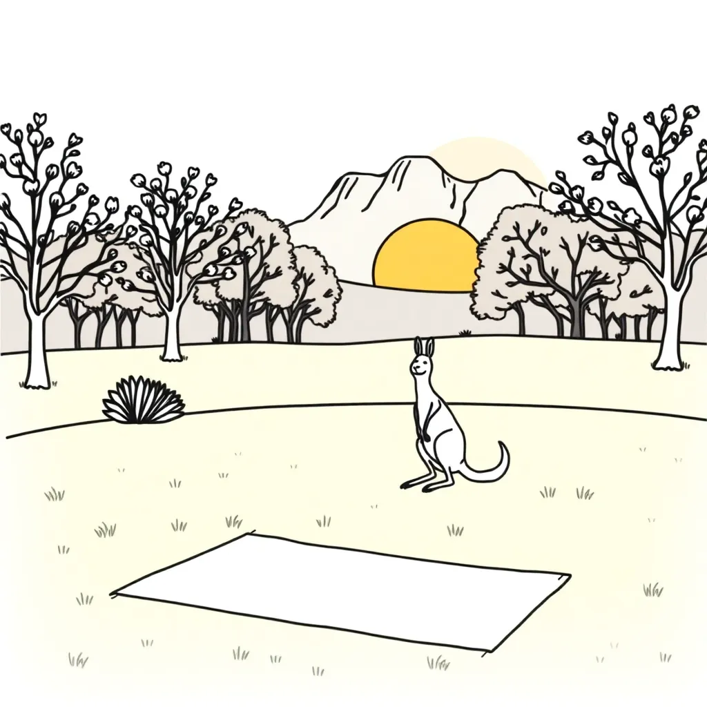Person in yoga pose with peaceful background