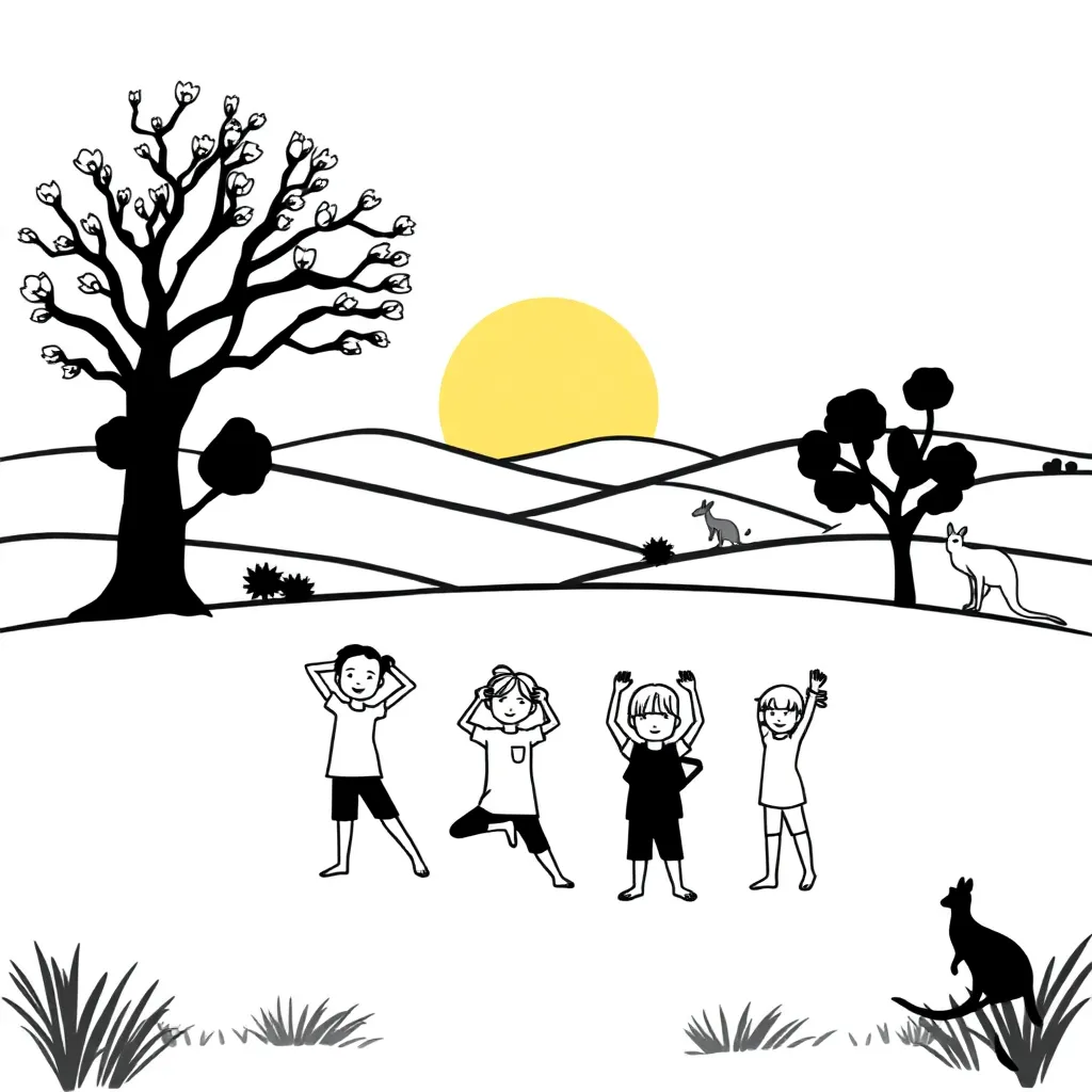 Students practicing yoga postures