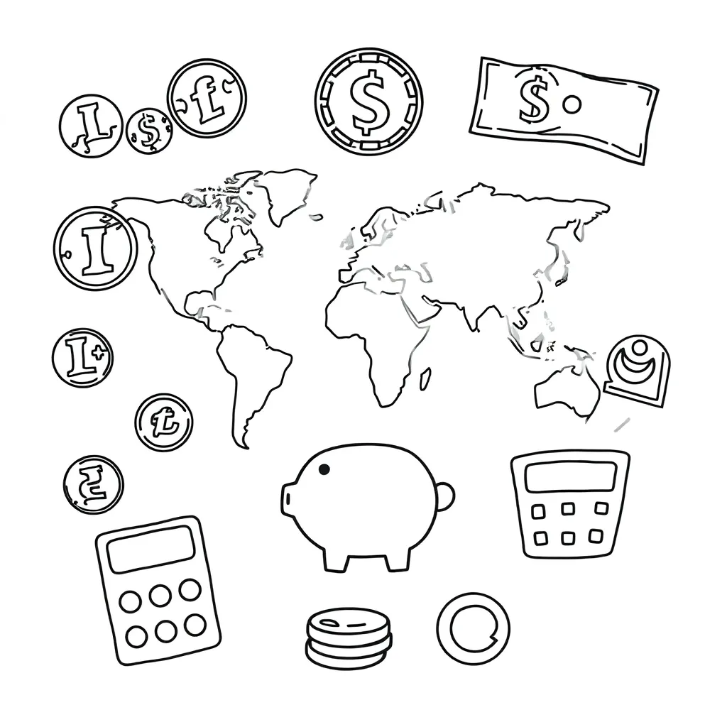 Money and coins illustration