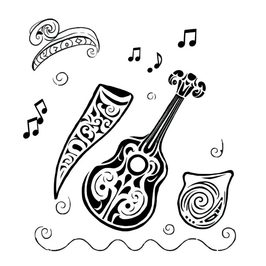 Pacific Island drums and traditional instruments