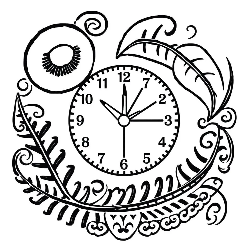 Clock and fraction illustration