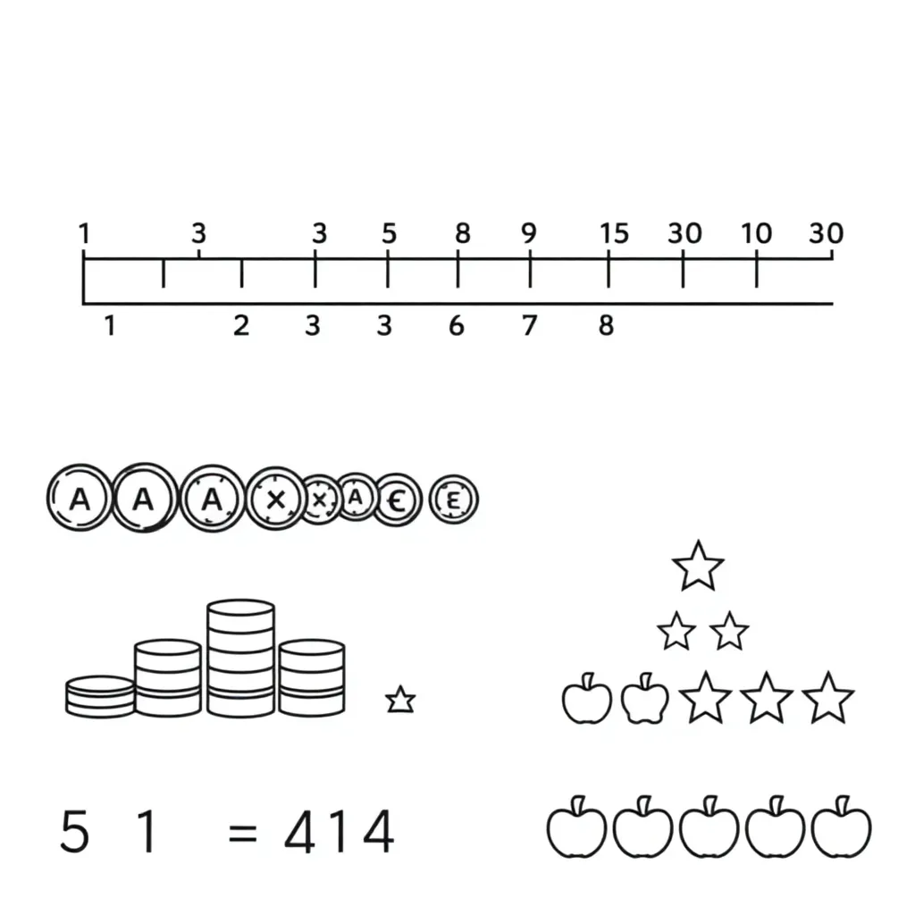 Numbers and patterns illustration