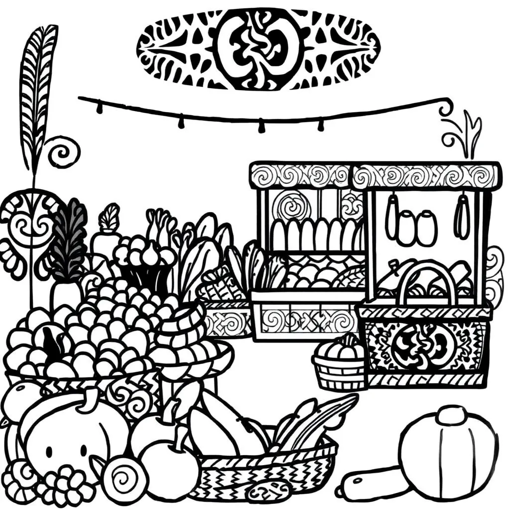 Metaphor market with classroom objects